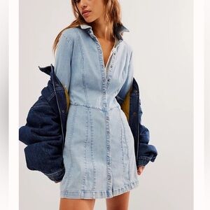 NWOT Free People Thea Denim Mini - Sz Medium
